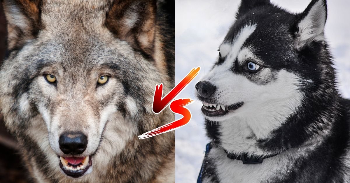 Wolf dog vs Husky