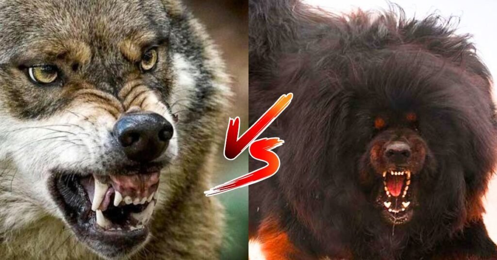Tibetan Mastiff vs Wolf